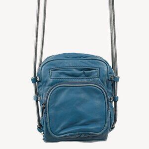 Alexander Wang Mini Brenda Blue Leather Crossbody Bag